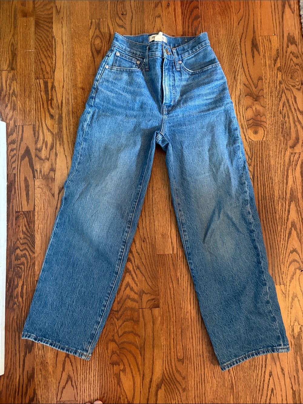Madewell Relaxed Wide-Leg Crop Jeans in Medium Blue